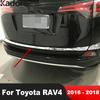 Rear Trunk Lid Cover Trim For Toyota RAV4 RAV 4 2016 2017 2018 Chrome Tailgate Molding Garnish Strip Car Accessories