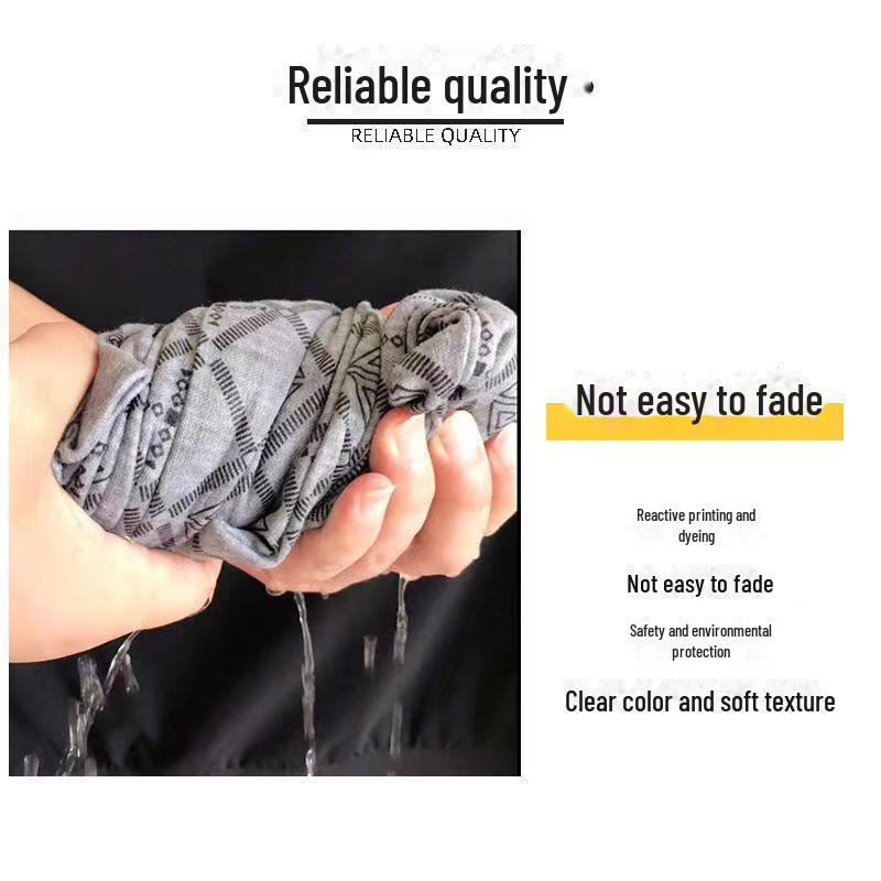 Men's Autumn Printed Trousers: Loose, Comfortable, and Elastic Polyester-Cotton for Middle-Aged and Elderly