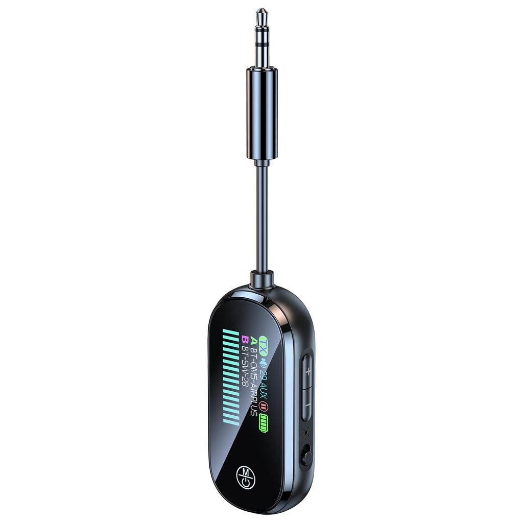 2 In 1 Bluetooth 5.4 Audio Transmitter Receiver 3.5MM AUX Hifi Stereo Audio Wireless Adapter with Mic for Car Airplane TV PC Headphone
