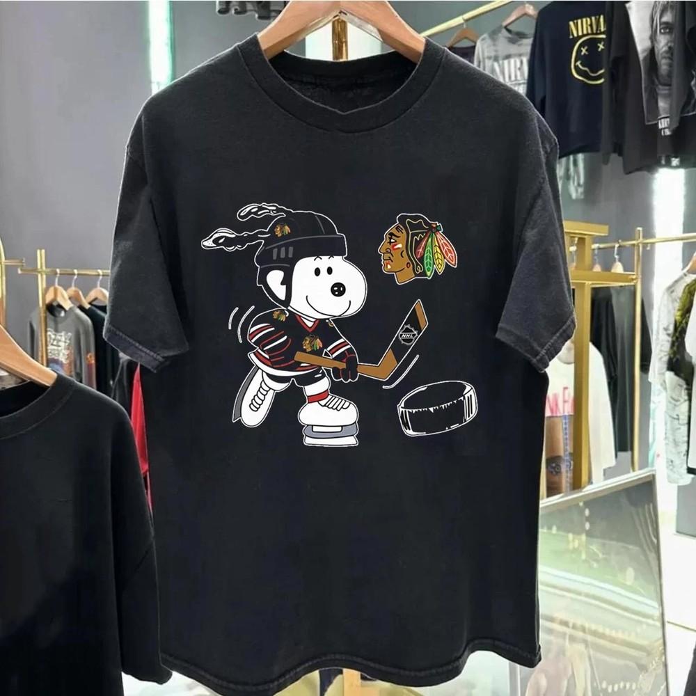 

Chicago 1Blackhawk Funny 1Snoopy Player Hockey TShirt Unisex S-5XL Unisex T-Shirt S