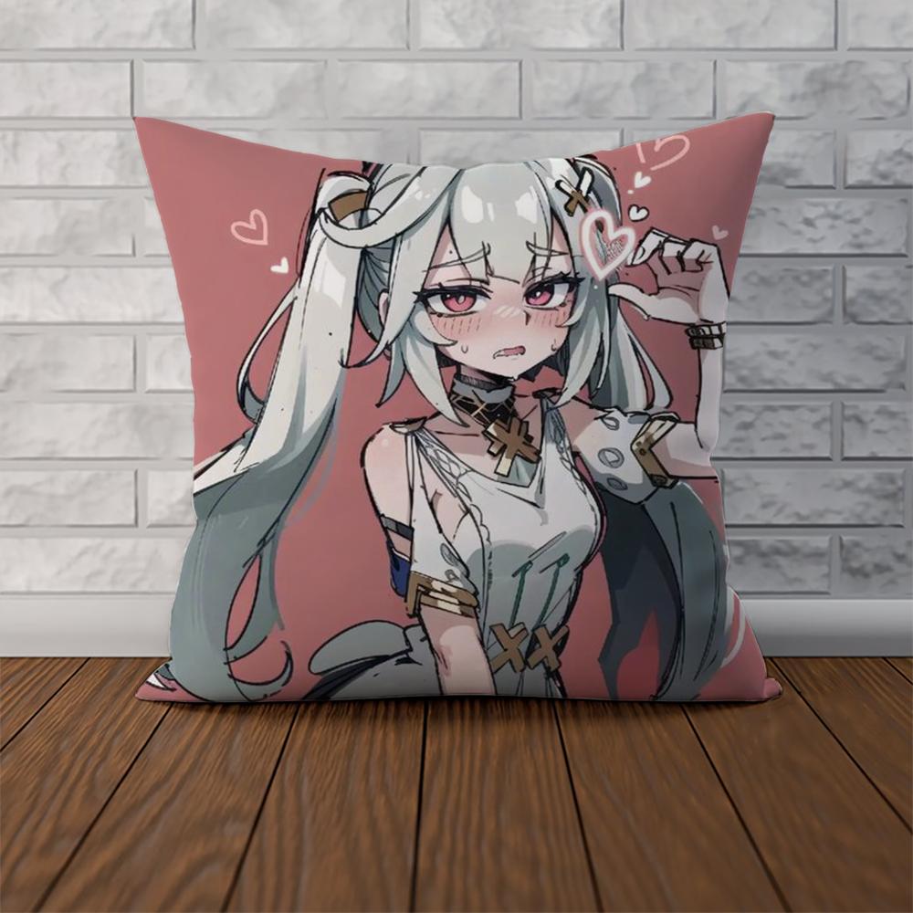 Genshin Impact Pillow Case For Car Sofa Decorative Home Doublesided Print Plush Square Throw Pillow Cushion Cover