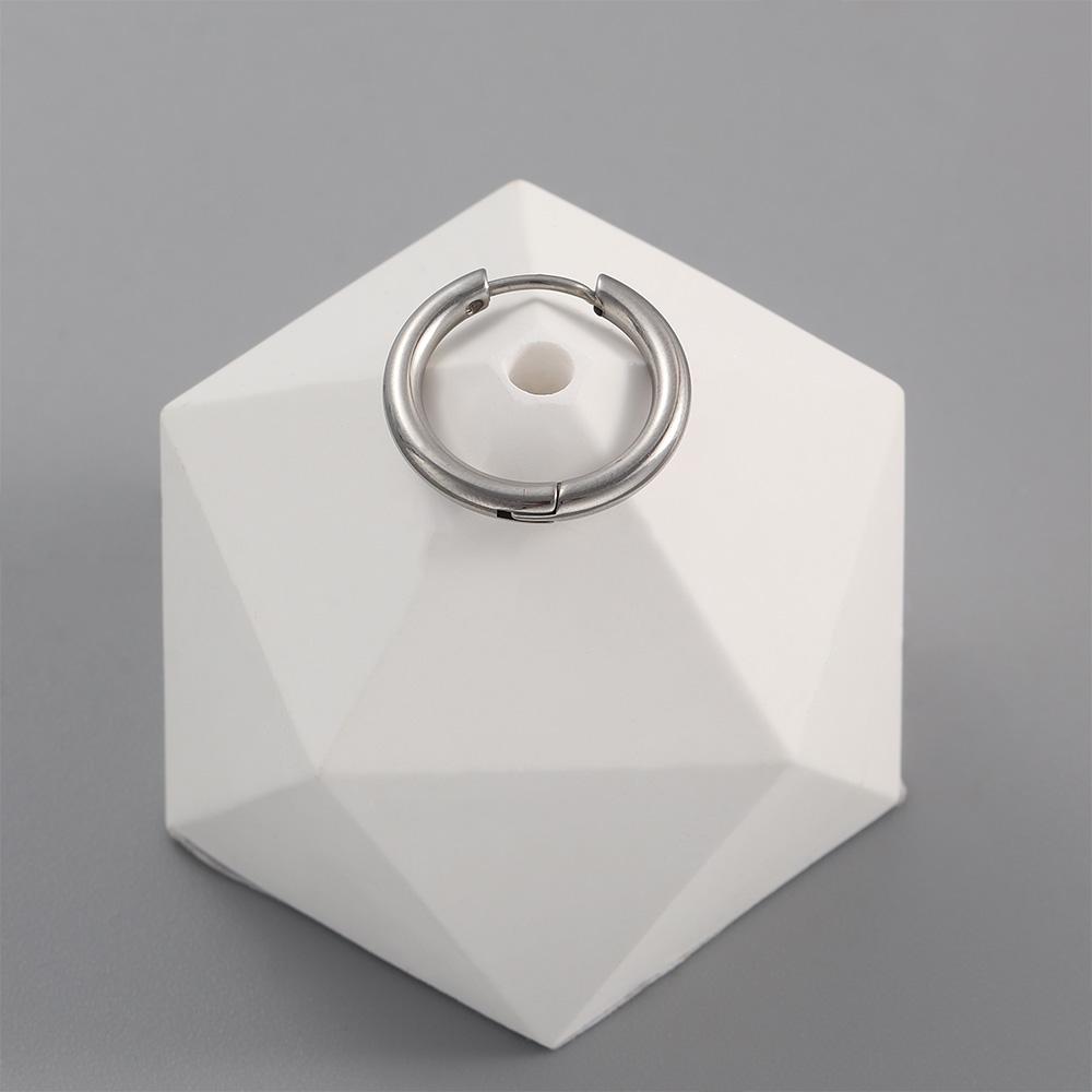 Farbe 1 Paar Unisex Accessoires Creolen Titanstahl Ohrstecker Schnalle Runder Kreis