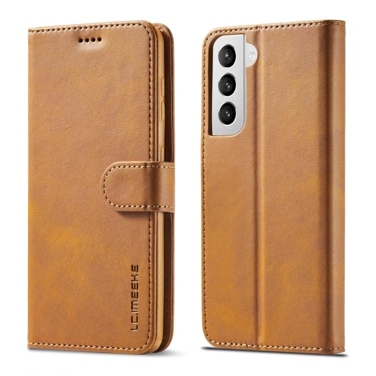 For Samsung Galaxy S21 5G LC.IMEEKE Calf Texture Horizontal Flip Leather Case with Holder & Card Slots & Wallet