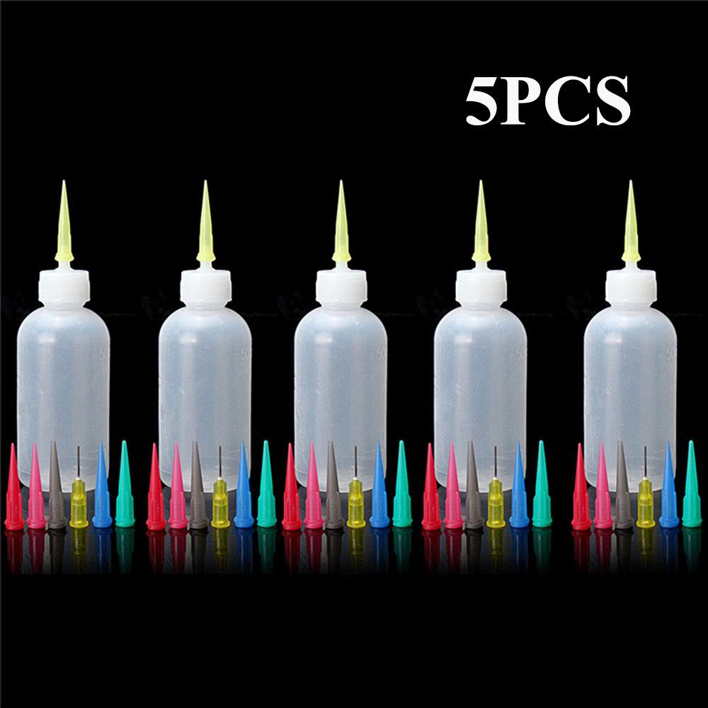 

5 шт. Кондимент Крафт Пластиковые Тату Насадки Живопись Бутылки с Дозатором Джем