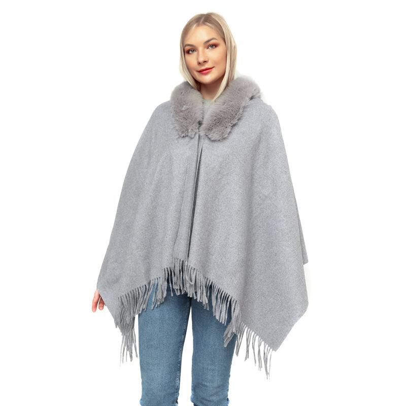 Damen Winter Strickschal, Lockerer und Warmer Umhang