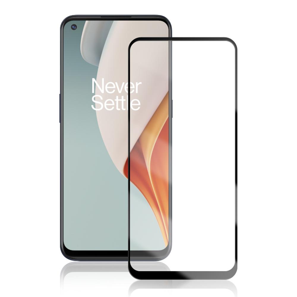 AMORUS Silk Print Full Coverage Full Glue for OnePlus Nord N10 5G HD Tempered Glass Screen Film