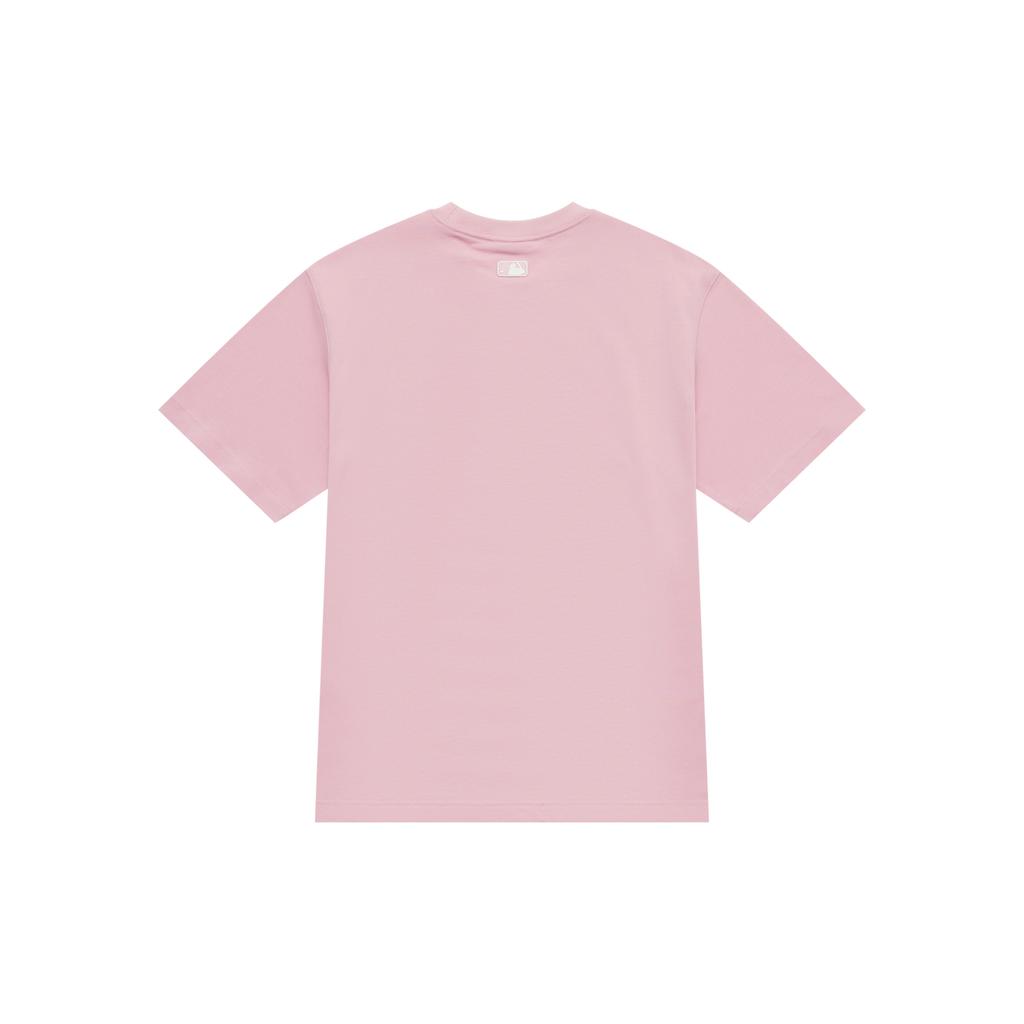 New MLB Boston Red Sox Basic Collection SS25 T Shirt Unisex Heather Gray Pink 3ATSB0253-43PKM