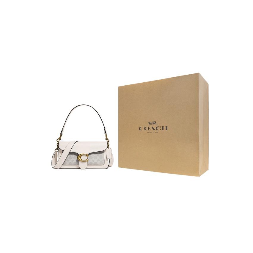 Coach Tabby 26 Monogram Canvas Leather Shoulder Bag Women Shoulder Bag White 91215-B4R7B