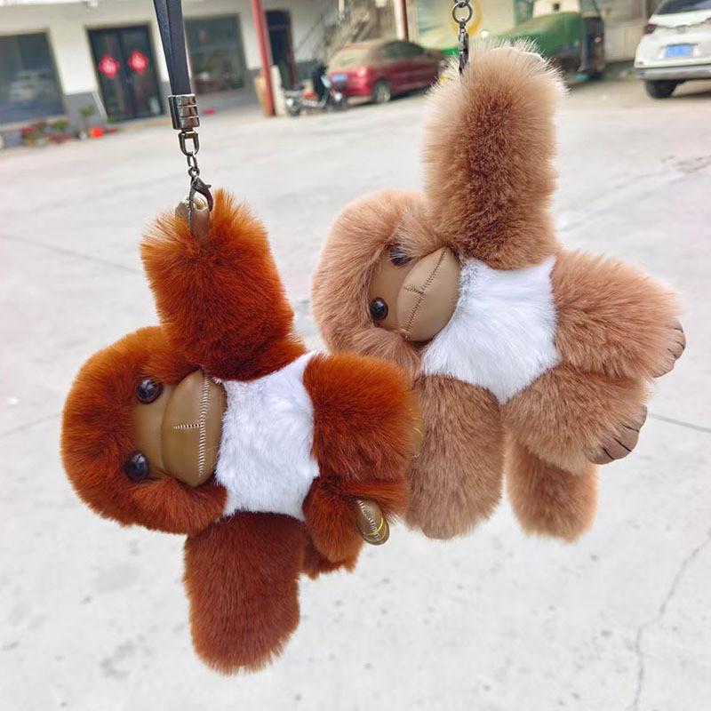 Gorilla Toy Plush Keychain Detailed Lifelike Design Cartoon Gift For Gift Kids