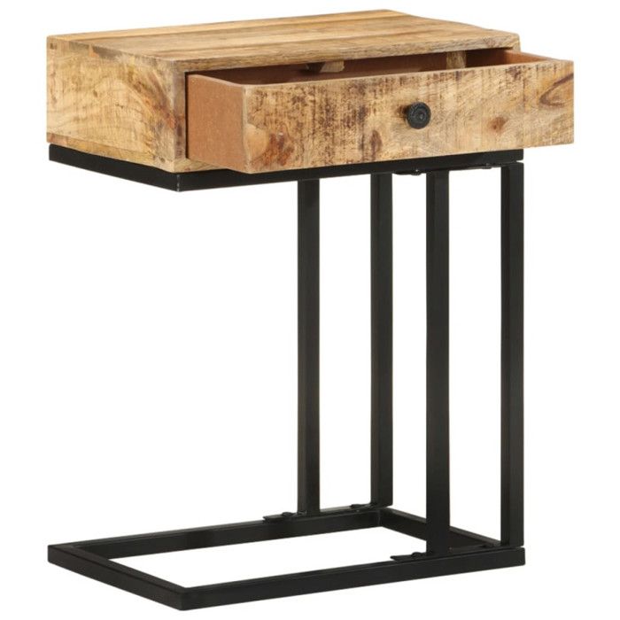 VidaXL Table d'appoint en forme d'U 45x30x61cm Bois de manguier massif