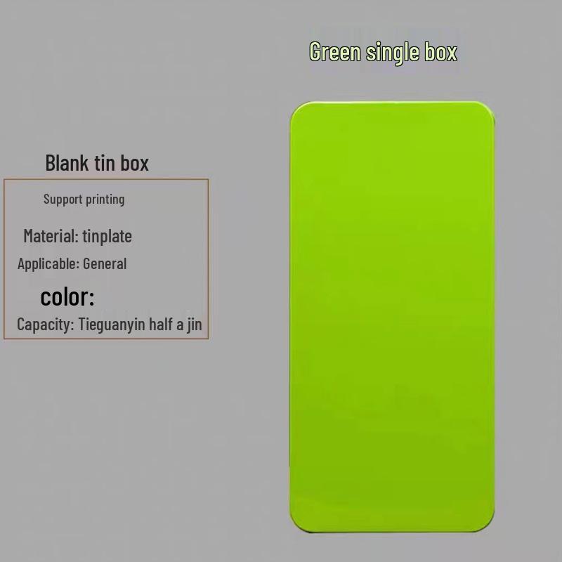 

Large Rectangular Metal Tea Tin, Half-Jin Capacity for Black or Rock Tea