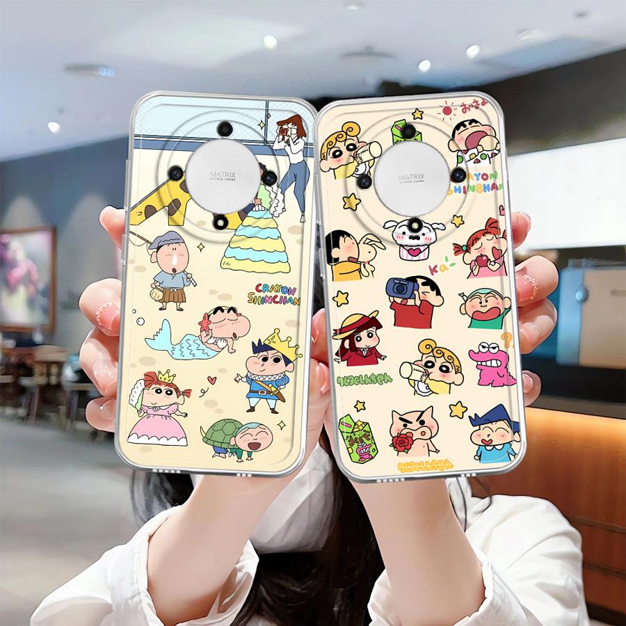 Cute Crayons Shinchans Soft Phone Cover Case for Honor X9a X8 90 Lite X8b X7b X9b X8a