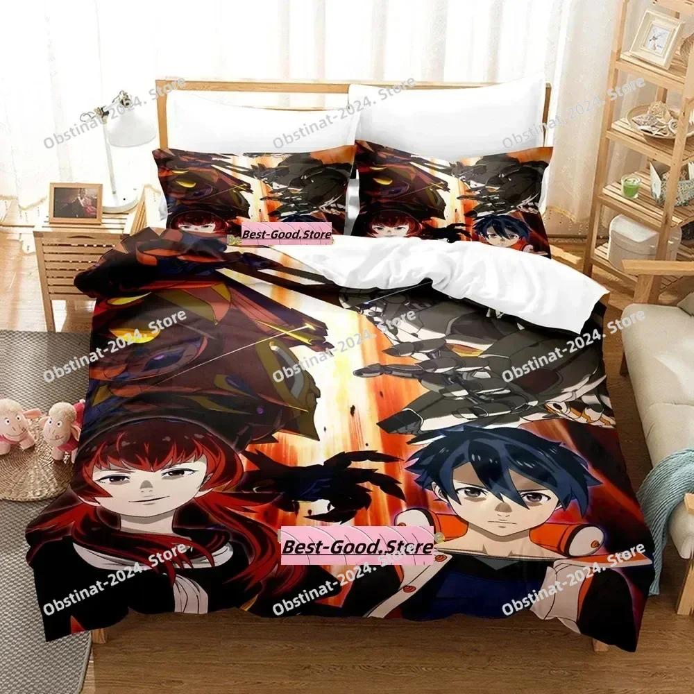 Kawaii BBKBRNK Bedding Set Single Twin Printed Bed Set With Pillowcase Bed Duvet Cover Soft Single Double Queen Super King Size