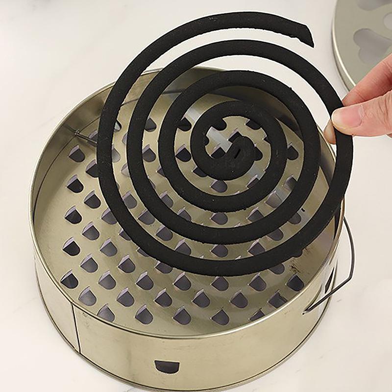 Mosquitoes Coil Holder Tray Frame Stainless Steel Round Rack Plate For Spirals Incense Insect Repellent