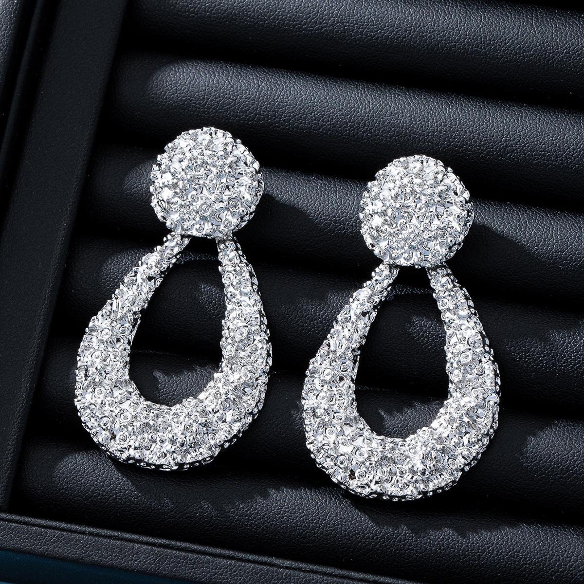 

Elegant Water Drop Earrings: European & American Style 2026 - Chic, Simple Design for Women срібний