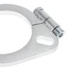 Compatible with Flange Repair, Silver Steel 2.5" / 63 Mm Split Flat Oval Flange Connection Replacement Accessory, Compatible with Exhaust Flange