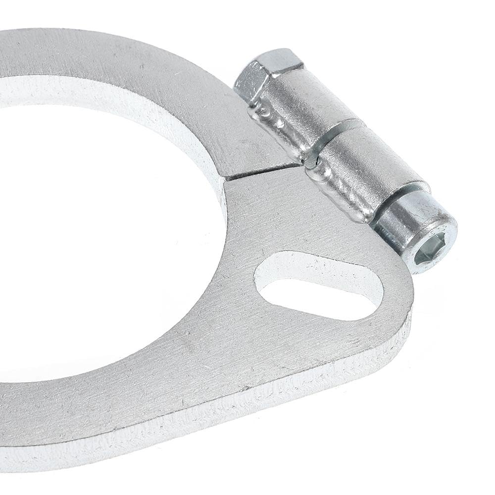 Compatible with Flange Repair, Silver Steel 2.5" / 63 Mm Split Flat Oval Flange Connection Replacement Accessory, Compatible with Exhaust Flange
