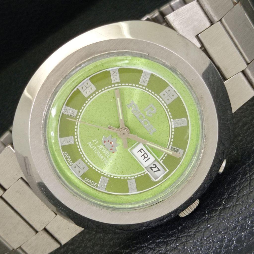 

ОРИГИНАЛЬНЫЕ ВИНТАЖНЫЕ АВТОМАТИЧЕСКИЕ ЧАСЫ RICOH R31 ЯПОНИЯ МУЖСКИЕ ЗЕЛЕНЫЙ ЦВЕТ ЦИФЕРБЛАТА a500641-5 R153-a500641