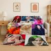 Famosa Cantante Billie Eilish Star Morbida Coperta Plaid in Flanella, Coperta Calda e Accogliente per Letto, Divano, Divanetto, Camera da Letto, Soggiorno, Viaggio