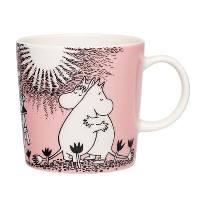 ARABIA Moomin Love 30th Anniversary Limited Edition and Oven Scandinavian Tableware Mug, Design, Porcelain, 0.3L (280ml), Pink, Microwave, Dishwasher,