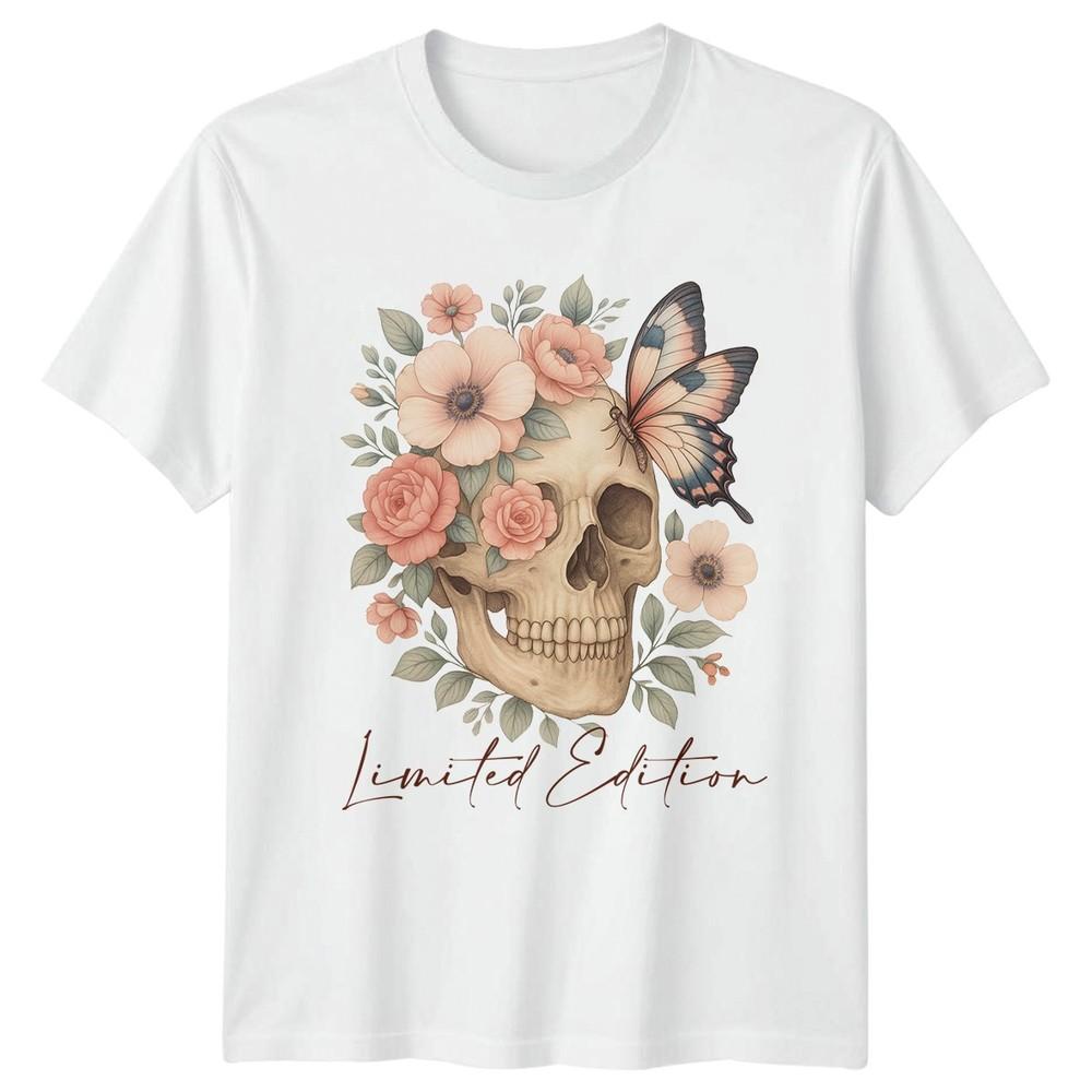 Limited Edition Unisexs TShirt Floral Butterfly Goth Birthday Gift For Her S