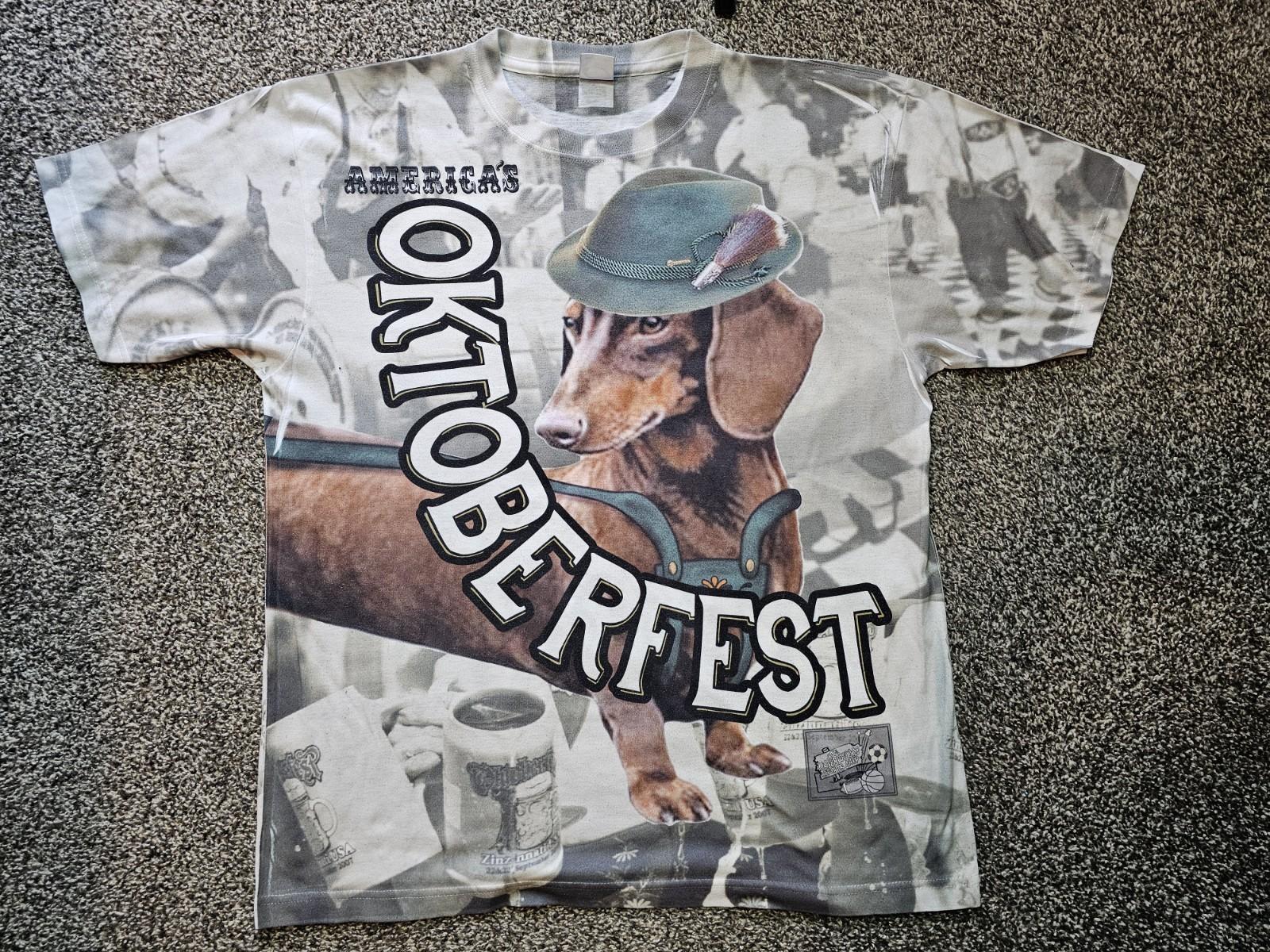 Oktoberfest Dachshund All Over Print Shirt sz XL S