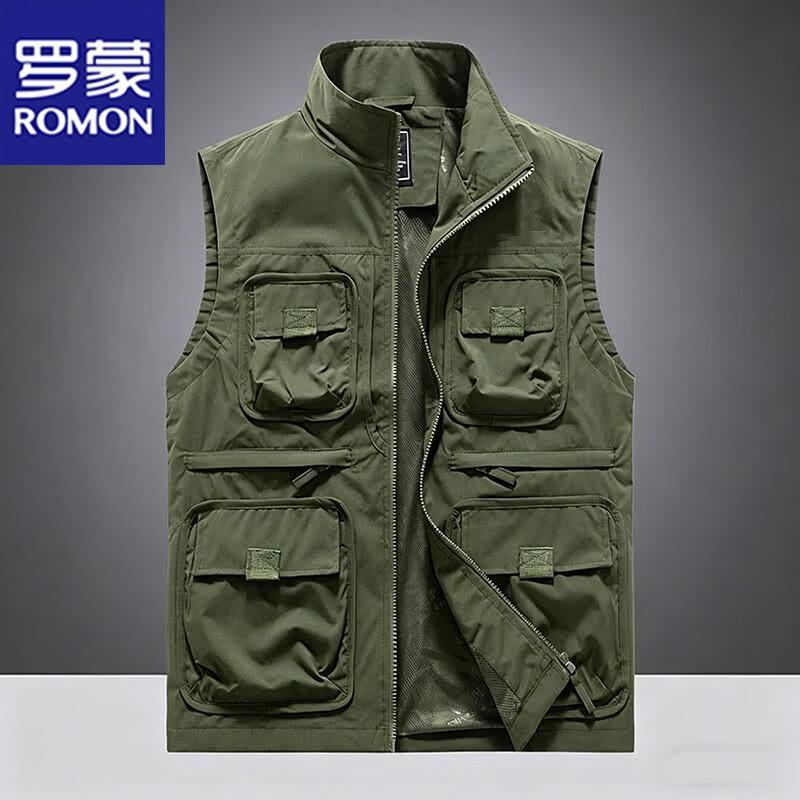 Romon Men s Multi-Pocket Fishing Vest L