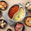 304 Roestvrij Staal Inductie-Compatibele Hot Pot voor Shabu-Shabu - Dubbele Sectie Ontwerp, Smaakveilig, Huishoudelijk Gebruik