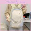 Embroidered Letter Stylish Backpack With Spliced Design For Campus Travel And
