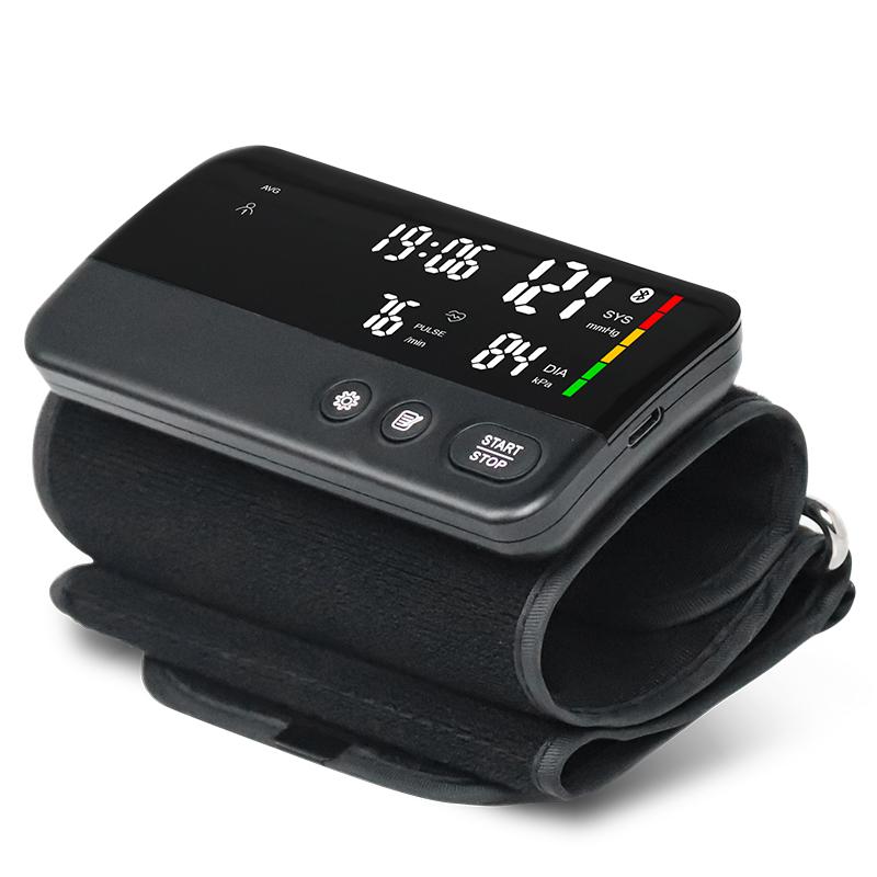 yongrow Oberarm-Blutdruckmessgerät Automatisches BP-Tonometer für den Heimgebrauch mit großem Display und tragbarer Manschette (22-42cm)