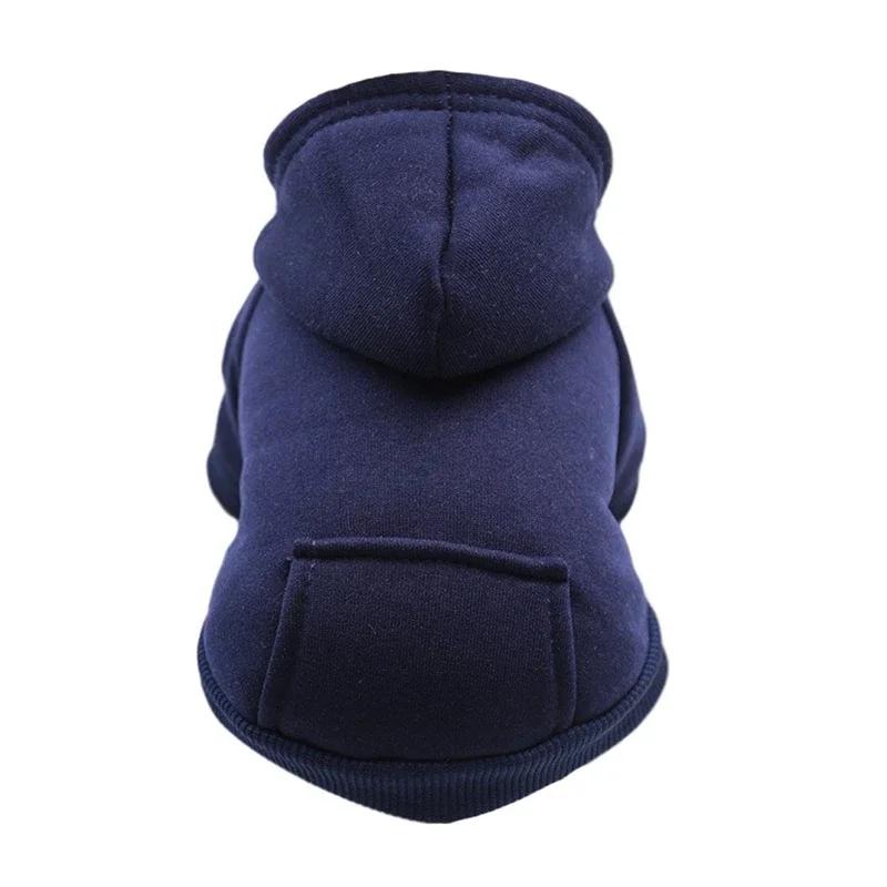 Winter Pet Dog Clothes Hoodies Warm Sweater with Pockets Coat Outfit Puppy Jacket Cotton Pet Costume Chihuahua Sweatshirt Perro