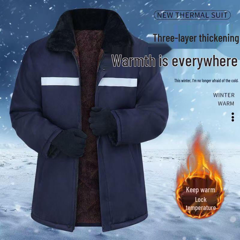 Winterisolierte Arbeitskleidung: Reflektierende Baumwolljacke für Kühlhäuser und Autowerkstätten