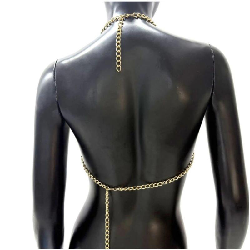 Mehrschichtige Imitationsperlen Brustkette Abnehmbare Ketten Abendparty-Kleidung Bequeme Passform