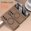 Magnetic Matte PC Hinge Protection Full Body Hard Pen Slot Case & Pen for Samsung Galaxy Z Fold7 / Z Fold6 5 With Tempered Glass