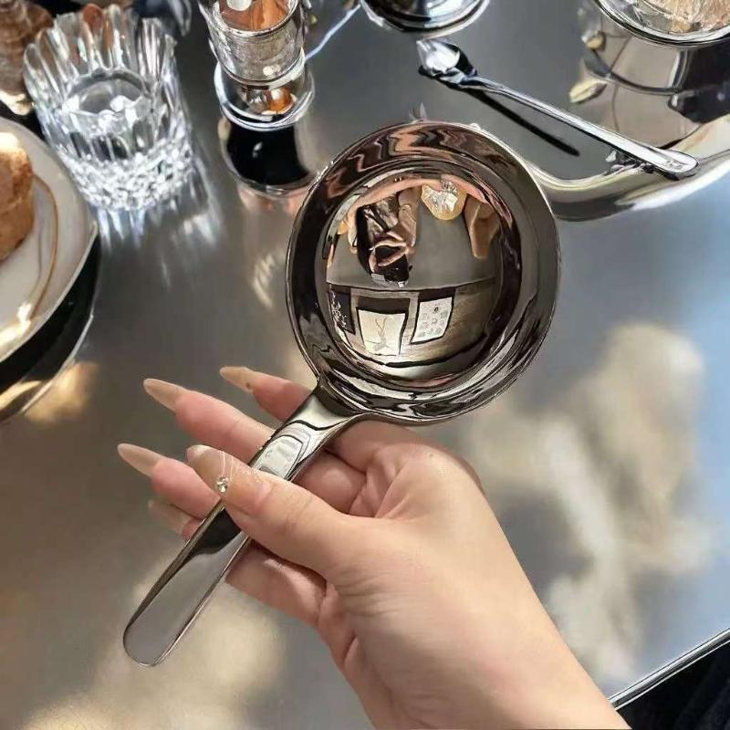 201 Stainless Steel Deepen Tablespoons Soup Ladle Short Handle Large Ramen Bouillon Spoon Kitchen Tableware Cooking Utensils