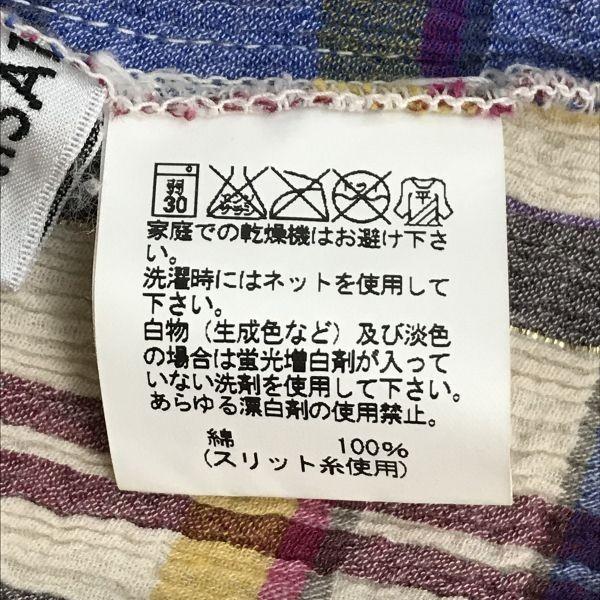 TSUMORI CHISATO Long Sleeve Stretch Shirt Blouse Women's M Multicolor check(USED)