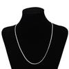 A Silver-toned Flat Chain with A Tightly Woven Snake-like Pattern. The Width Is 2 Mm. Length Is Optional.