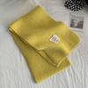 ins Korean solid color scarf women's winter wool student white scarf South Korea's new knitted label warm men