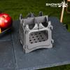 Titanium Alloy Portable Camping Stove – Lightweight, Windproof, Detachable, Ideal for BBQ and Heating with Firewood