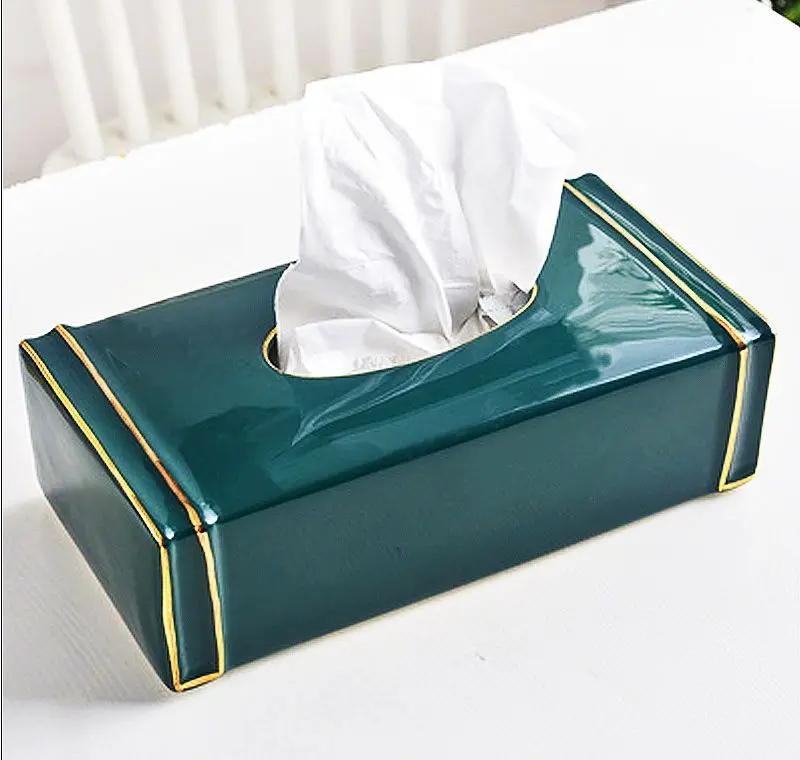 

Зеленая керамическая тарелка для закусок с крышкой, фруктовая десертная тарелка в форме цветка, высокая подставка для торта, коробка для хранения салфеток, прямоугольный поднос