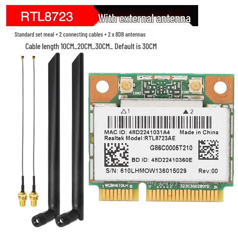 RTL8852BE Dual-Band AX1800 WiFi 6 Network Card with Bluetooth 5.2 (MINI PCIe)