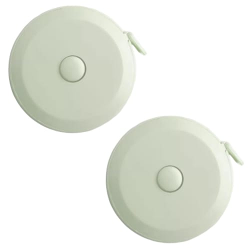 Set of 2 2m Tape Measures, Sewing and Dressmaking Ruler, 200cm x 79in, Bust and Waist Measurements in Inches and Centimeters, Automatic Rewind, Double