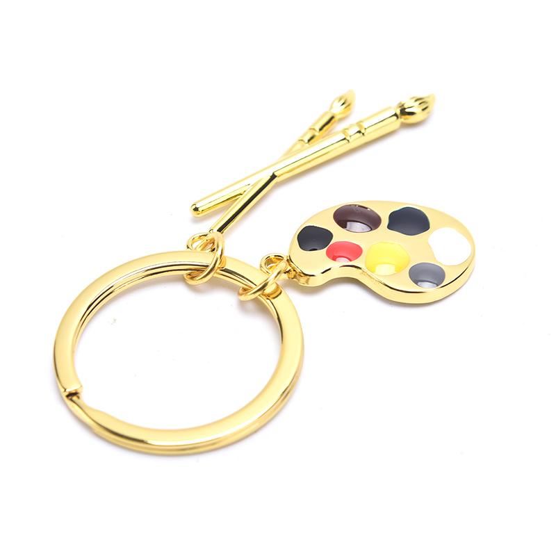 New Painter Tools-Palette And Brush Keychain Pendant Keychains  Ring Diy
