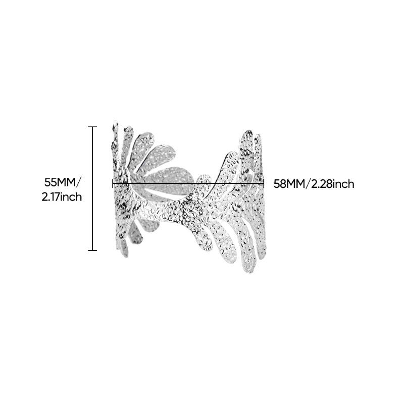 New Stainless Steel Simple Wide Version Open Bracelet Street Hip Hop Exaggerated Gold-plated Bracelet