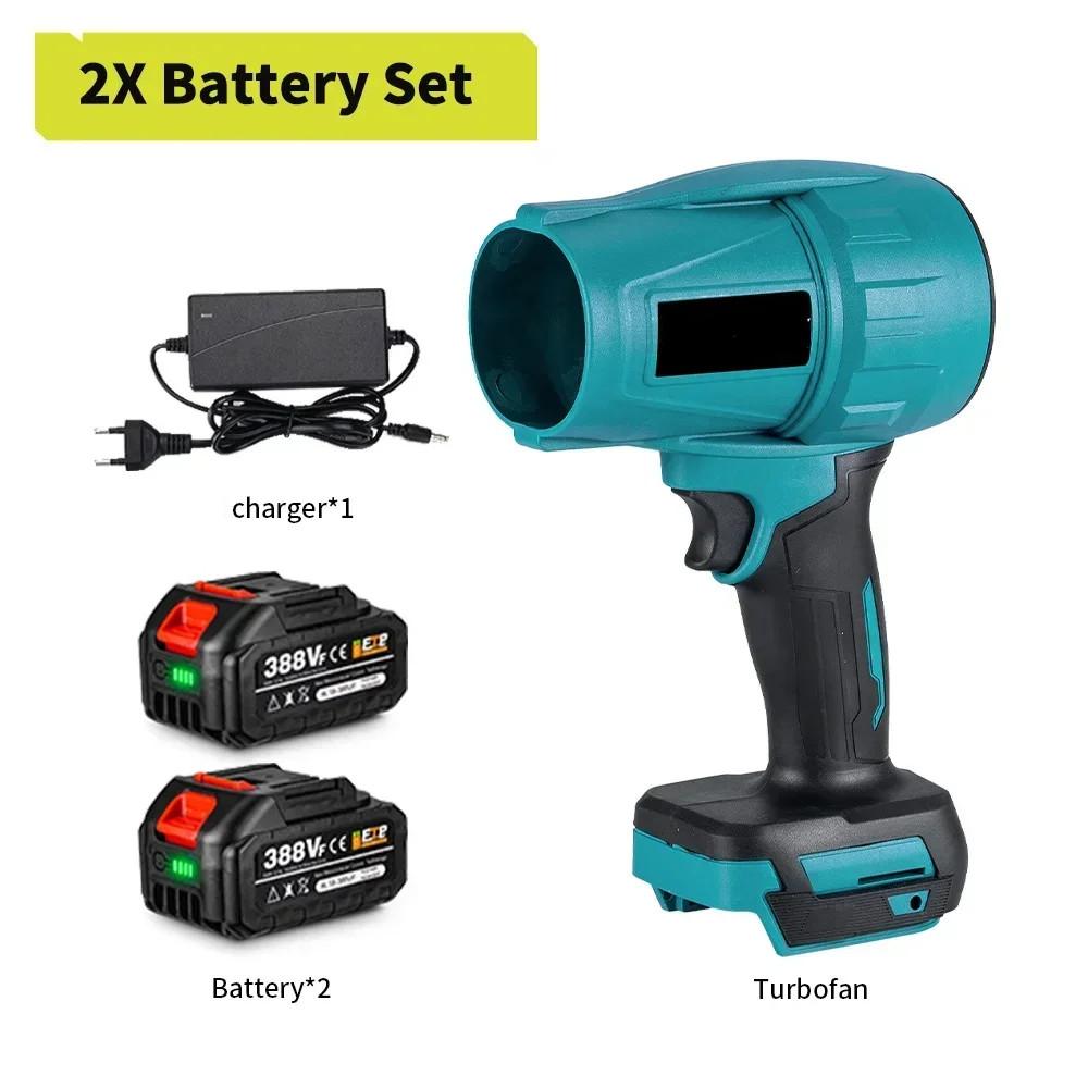 1000W Electric Turbo Jet Fan Blowers Cordless Portable Violent Hair Dryer High Power Dust Snow Leaf Cleaning Power Tool