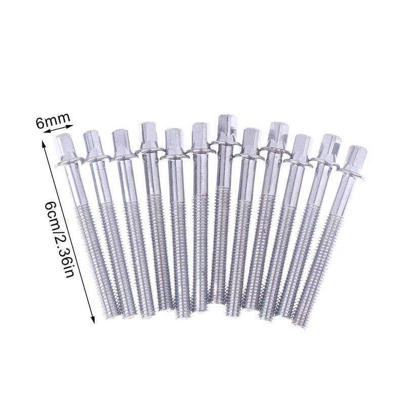 12Pcs Drum Tension Rods Lug Bolts And Screws Set Drum Lug Screws 5/6mm With Washers Strong Drum Repair Kit For Jazz Drums
