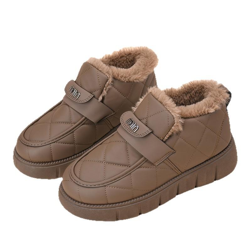 Winter new velvet thickened warm cotton boots non-slip waterproof snow boots cotton shoes women