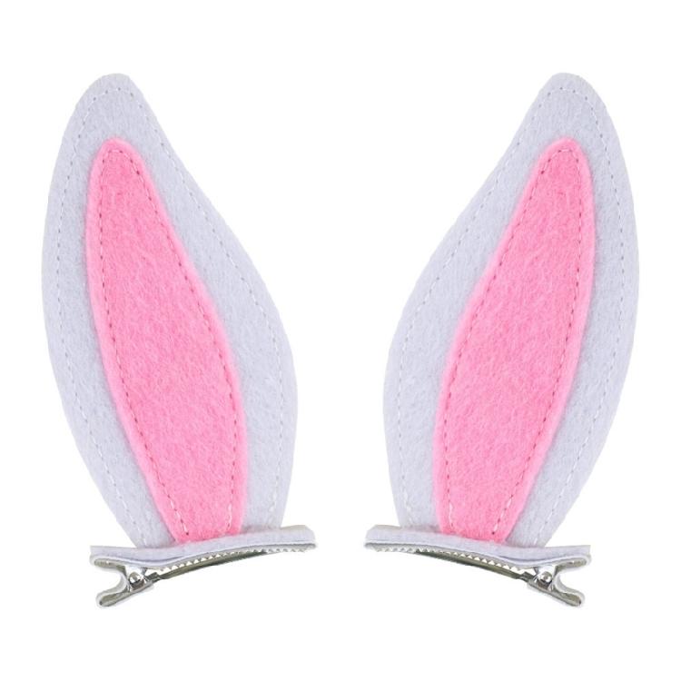 

2Pcs Adorable Rabbit Hair Clip For Women Girls Nonslip Design Lightweight Hairpins Hair Accessories For Daily Styling білий
