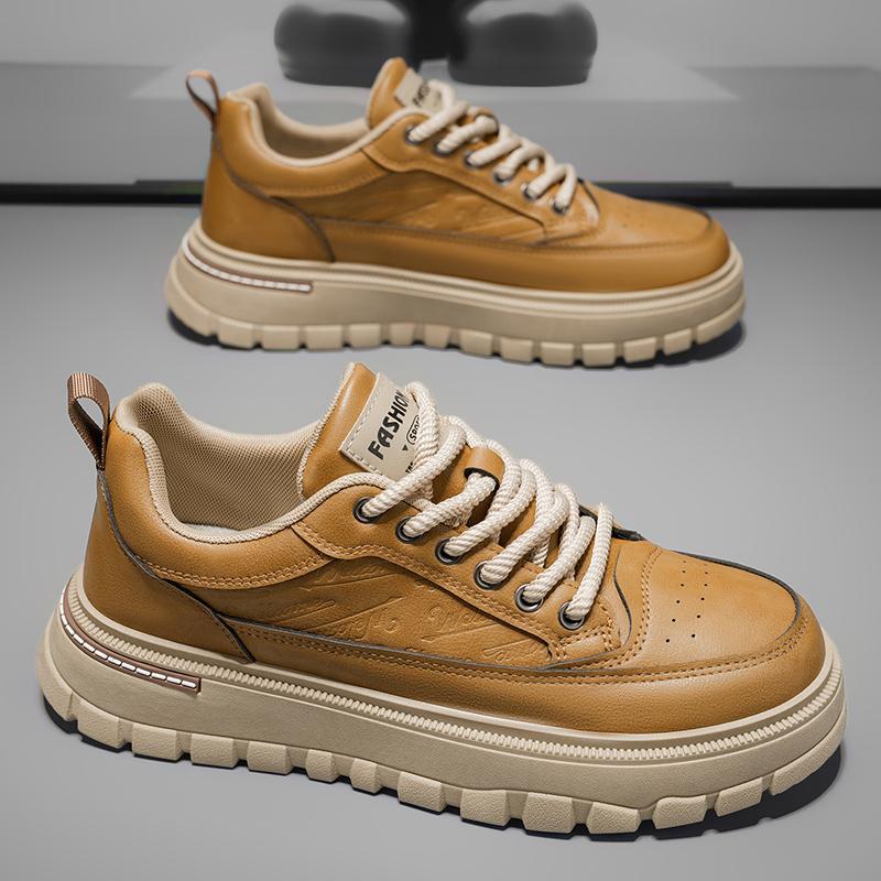 22 осень новые повседневные кожаные водонепроницаемые кеды черные грязеотталкивающие студенческие кожаные туфли 39