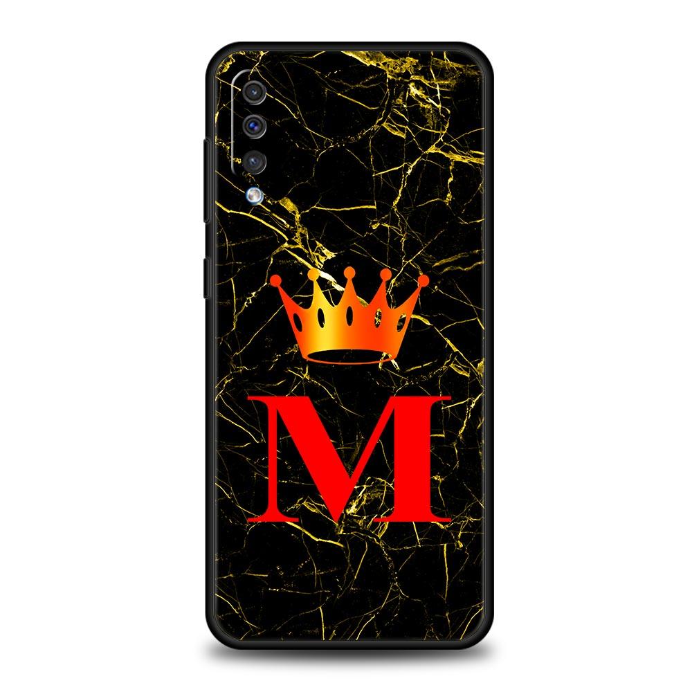 

Marble Letter Phone Case for Samsung Galaxy A56 A36 A26 A16 A34 A24 A42 A22 A20 A12 A40 A30 A10 5G Soft TPU Cover Shell Fundas Samsung A54